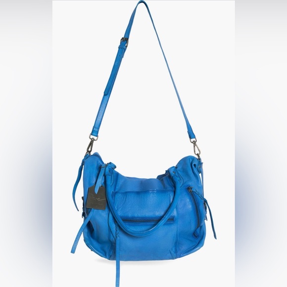 We The Free Emerson Leather Tote Bag - Sapphire Blue Free People - Picture 6 of 10